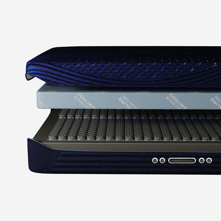 Bedgear M5 Night Ice 14 inch modular hybrid mattress elevated side profile