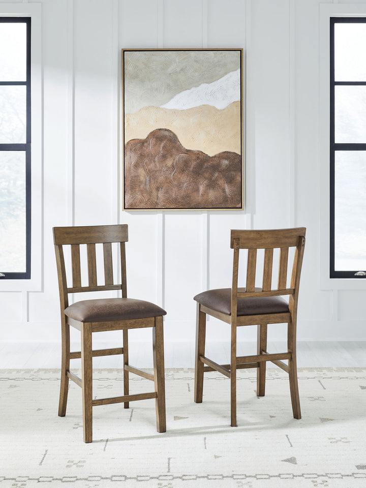 Urbinforte - Upholstered Barstool (Set of 2) - Light Brown