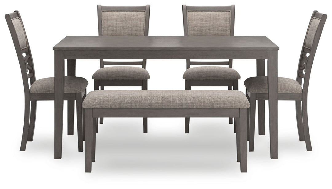 Wrenning - Dining Room Table Set (Set of 6) - Gray