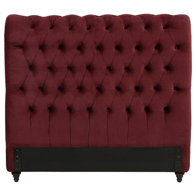Devon - Upholstered Queen Headboard - Wine Red