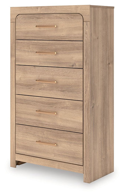 Kinlanni - Five Drawer Chest - Tan