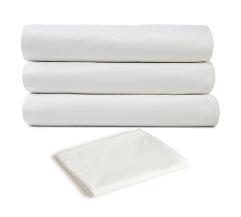 Solid White Hotel Sheets 15" Height (By The 2 Dozen)