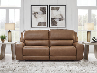 DeepWakes - Caramel - 2 Seat Power Reclining Sofa Adjustable Headrest