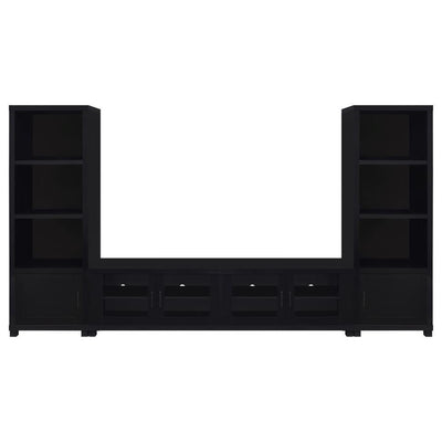 Jupiter - 3 Piece Entertainment Center TV Stand - Black