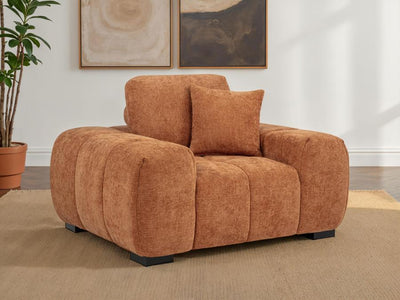 Octavia - Fabric Upholstered Track Arm Accent Chair
