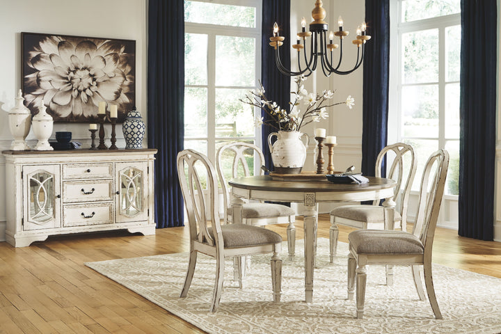 Realyn - Oval Dining Room Extension Table - Chipped White