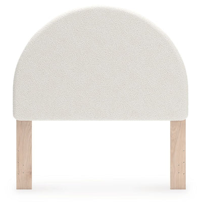 Arloster - White / Tan - Full Upholstered Panel Headboard