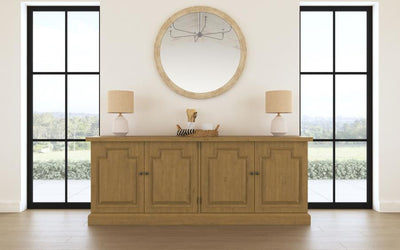 Florence - 4 Door Dining Sideboard Buffet Cabinet - Rustic Honey