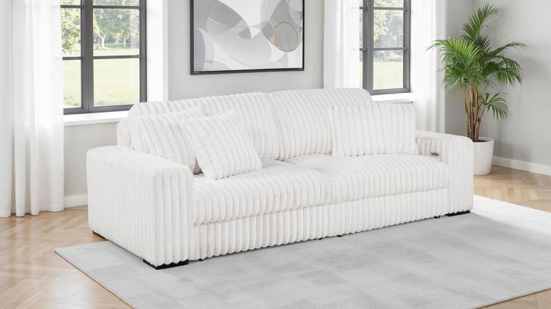 Jacana - Corduroy Upholstered Dual Power Chaise Sofa