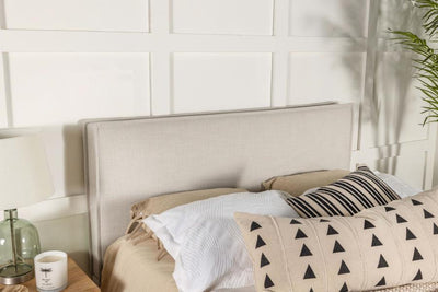 Izzy - Upholstered King Panel Headboard - Sand