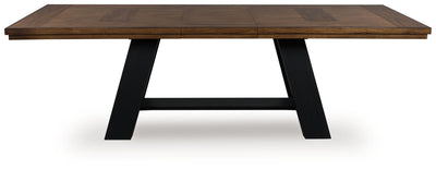 Greddinton - Brown / Black - Dining Extension Table