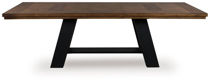 Greddinton - Brown / Black - Dining Extension Table