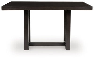 Neymorton - Dark Grayish Brown - Rectangular Dining Room Counter Table