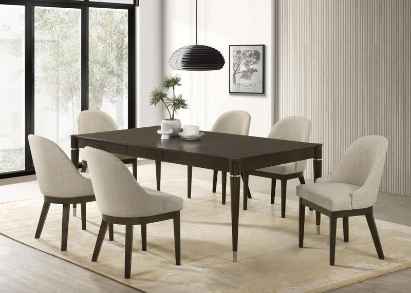 Reseda - 7-Piece Rectangular Dining Set - Ash Brown