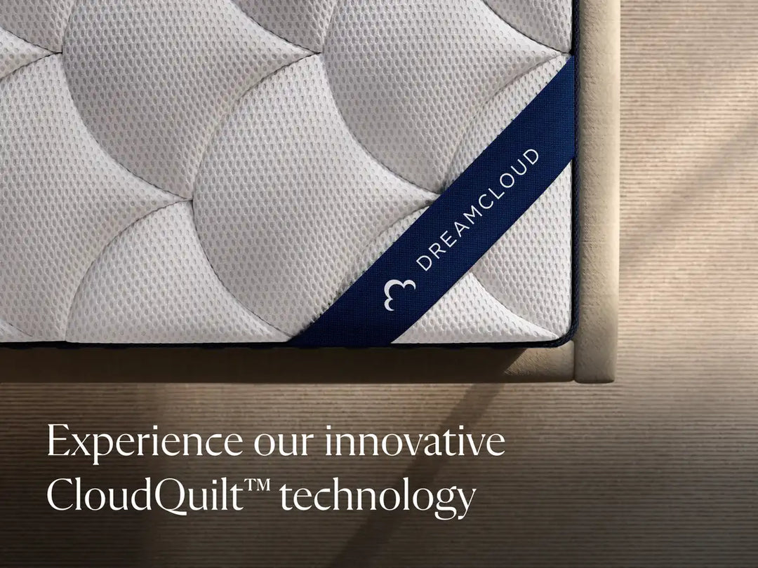 Close-up of the DreamCloud Classic Memory Foam CloudQuilt quilted cover for breathability and comfort