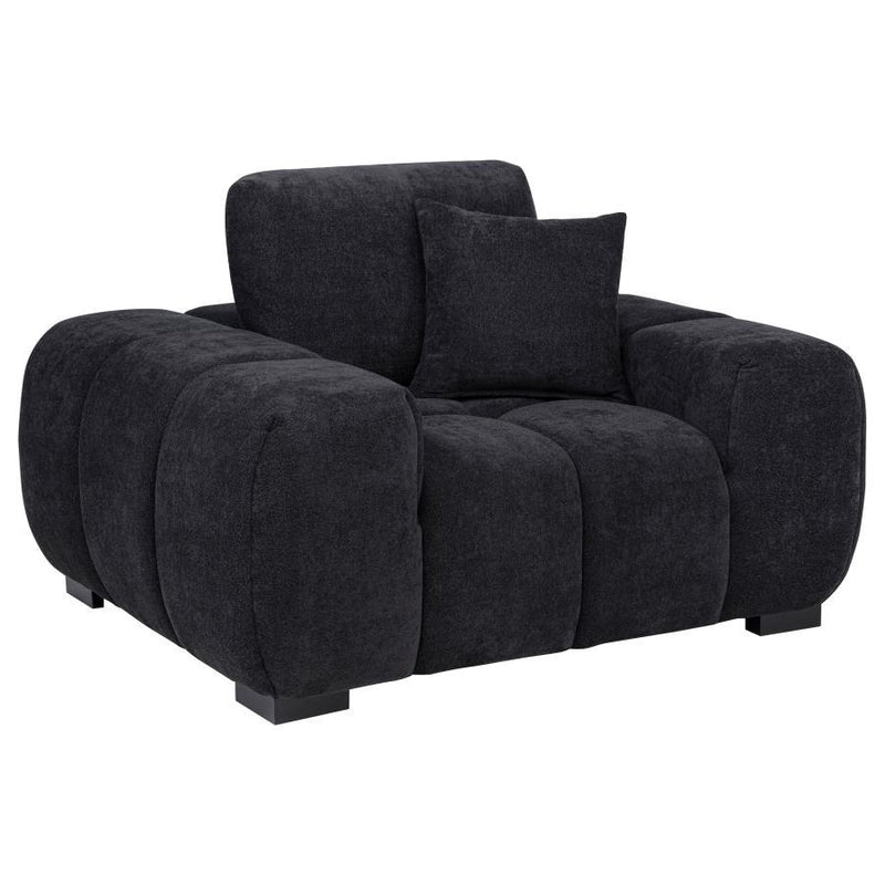 Octavia - Fabric Upholstered Track Arm Accent Chair