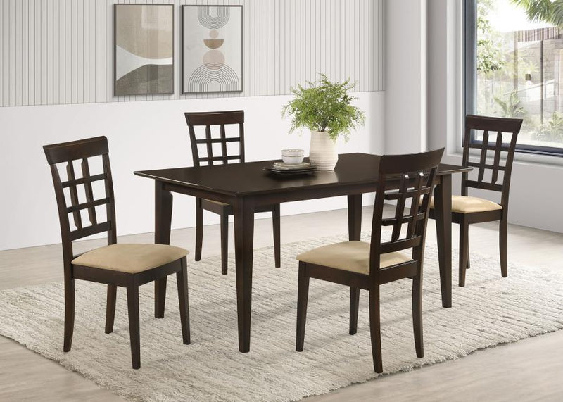 Gabriel - 5-Piece Rectangular 59" Dining Set - Cappuccino