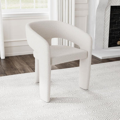 Eudora - Boucle Upholstered Dining Side Chair (Set of 2) - Cream