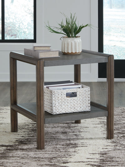 Kallenny - Brown / Gray - Rectangular End Table