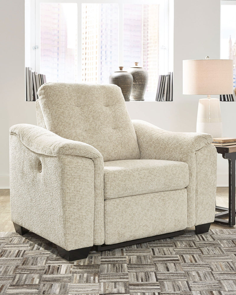 Beaconfield - Zero Wall Power Wide Recliner - Sandstone