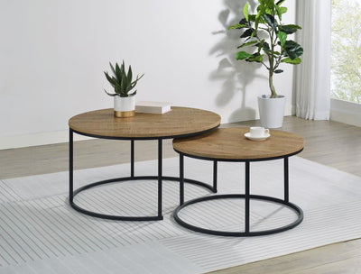 Lainey - 2 Piece Round Nesting Coffee Table - Mango