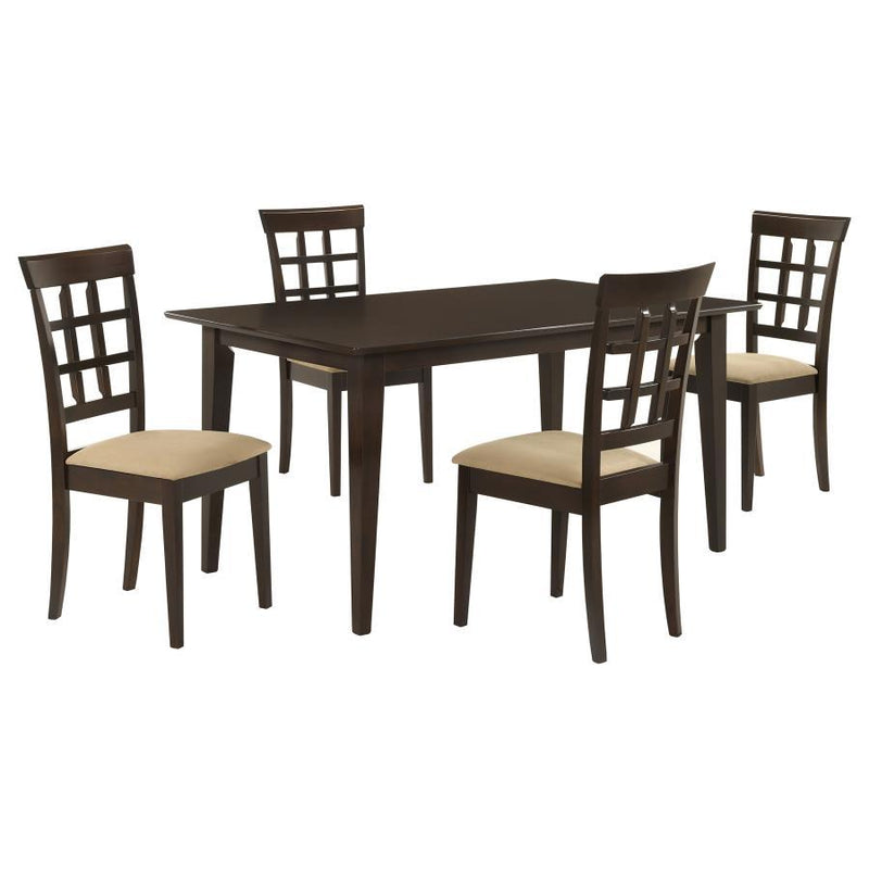 Gabriel - 5-Piece Rectangular 59" Dining Set - Cappuccino