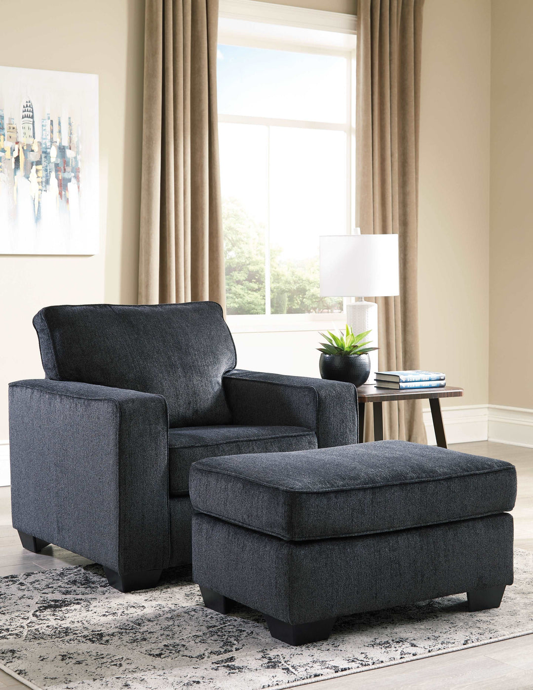 Altari Slate Ottoman