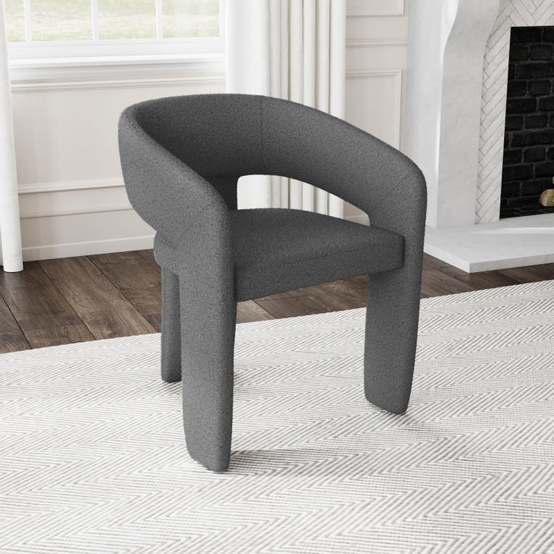 Eudora - Boucle Upholstered Dining Arm Chair (Set of 2) - Gray