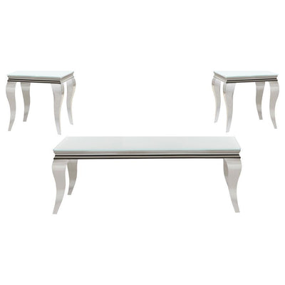 Carone - Glass Top Coffee Table Set