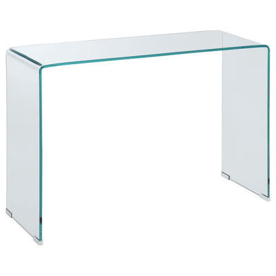 Ripley - Tempered Bent Glass Entryway Console Table - Clear