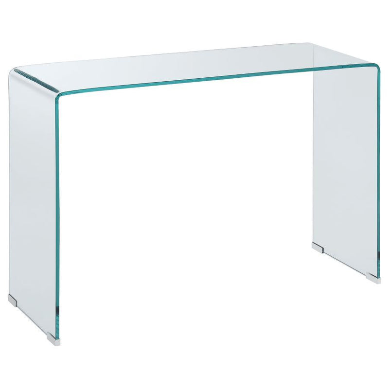 Ripley - Tempered Bent Glass Entryway Console Table - Clear