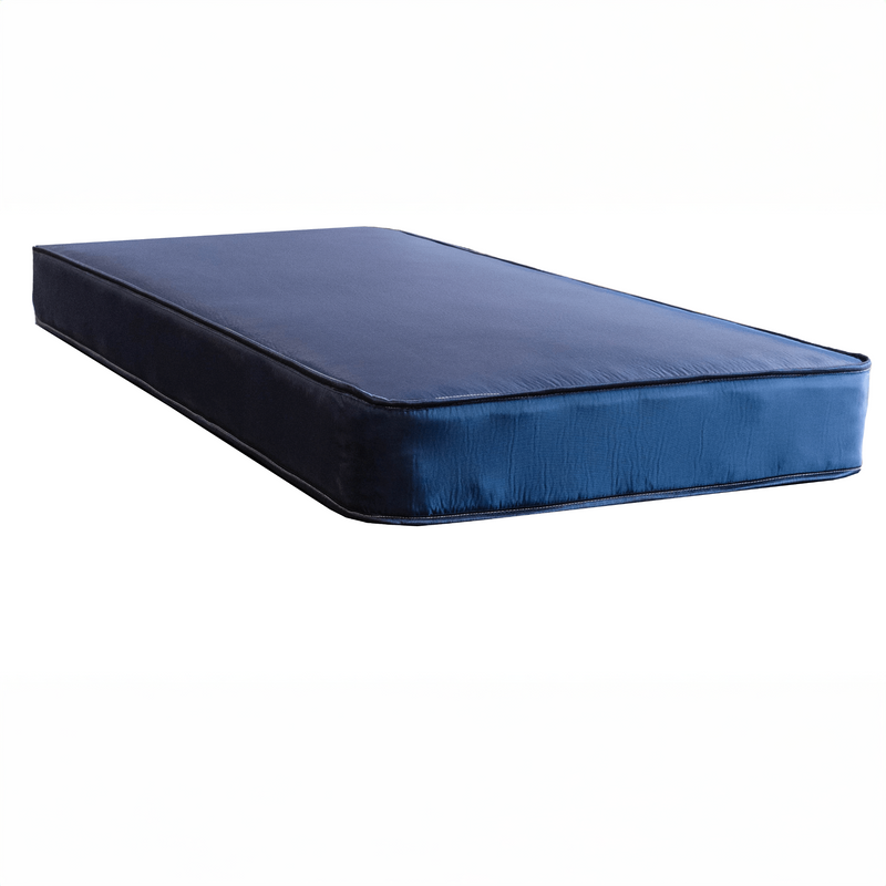 Blue Vinyl Tape Edged Mattress