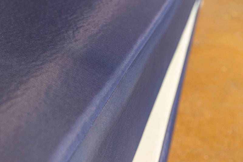 Blue Vinyl Inverted Seam Mattress