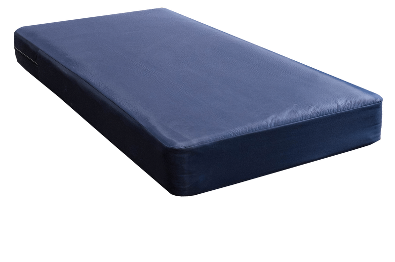 Blue Vinyl Inverted Seam Mattress