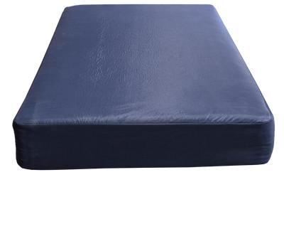 Blue Vinyl Inverted Seam Mattress