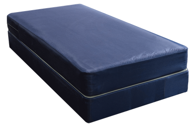 Blue Vinyl Inverted Seam Mattress