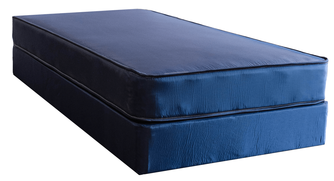 Blue Vinyl Tape Edged Mattress