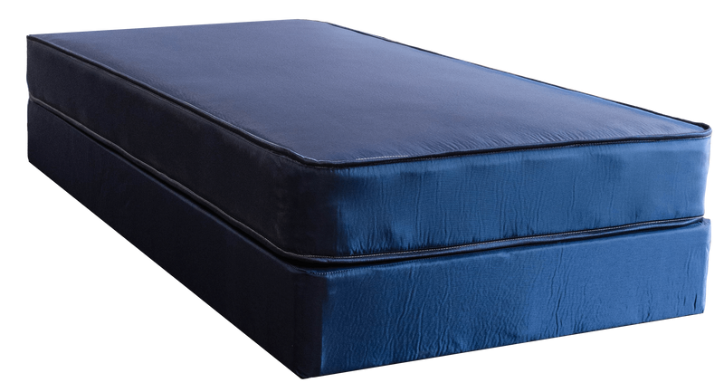 Blue Vinyl Tape Edged Mattress