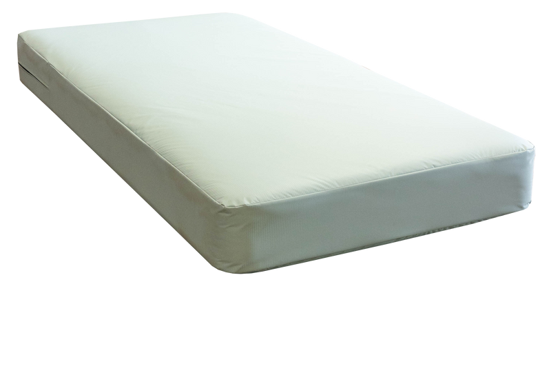 Green Vinyl Inverted Seam Mattress