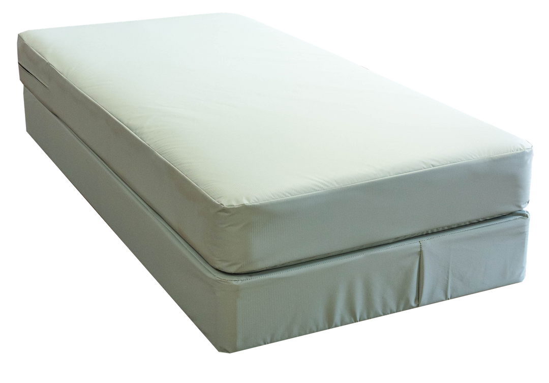 Green Vinyl Inverted Seam Mattress