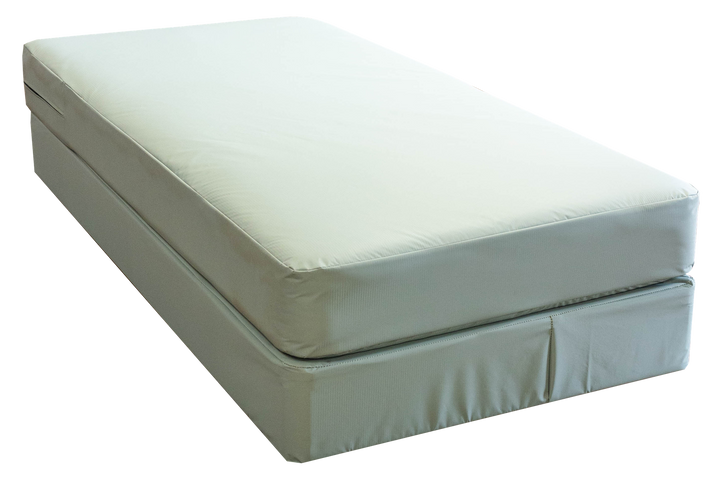 Green Vinyl Inverted Seam Mattress