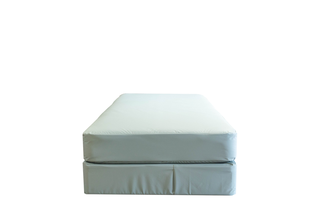 Green Vinyl Inverted Seam Mattress