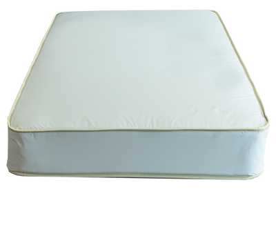 Green Vinyl Tape Edged Mattress