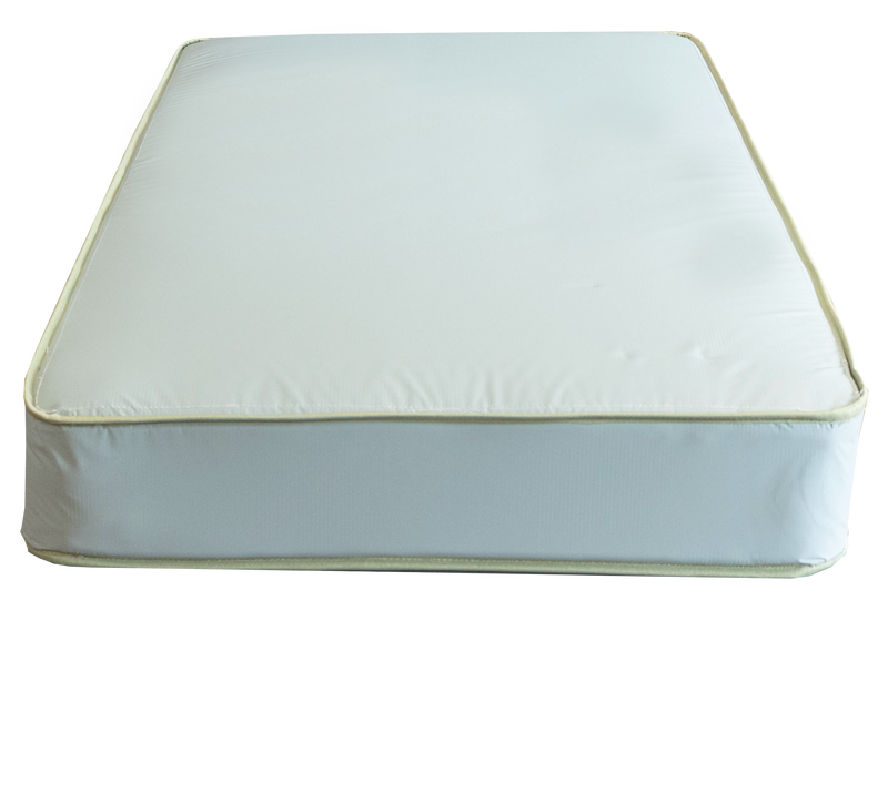 Green Vinyl Tape Edged Mattress
