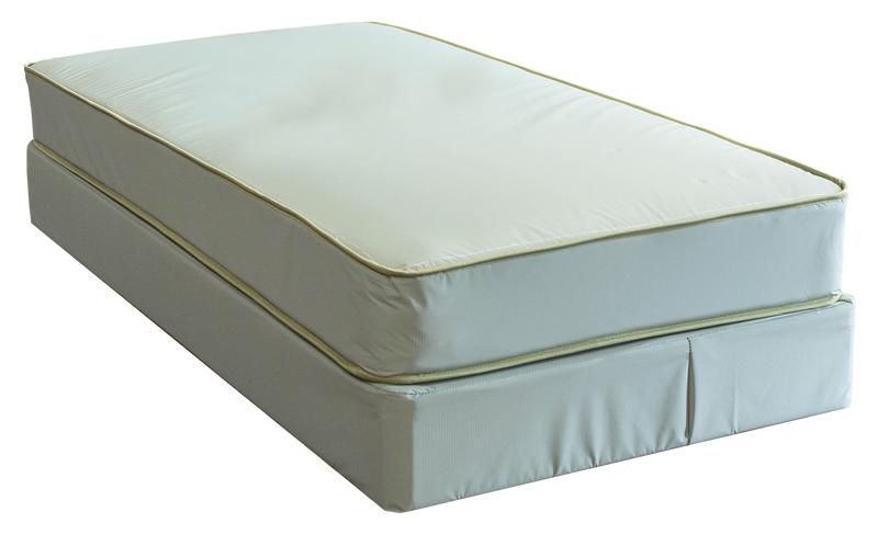 Green Vinyl Tape Edged Mattress