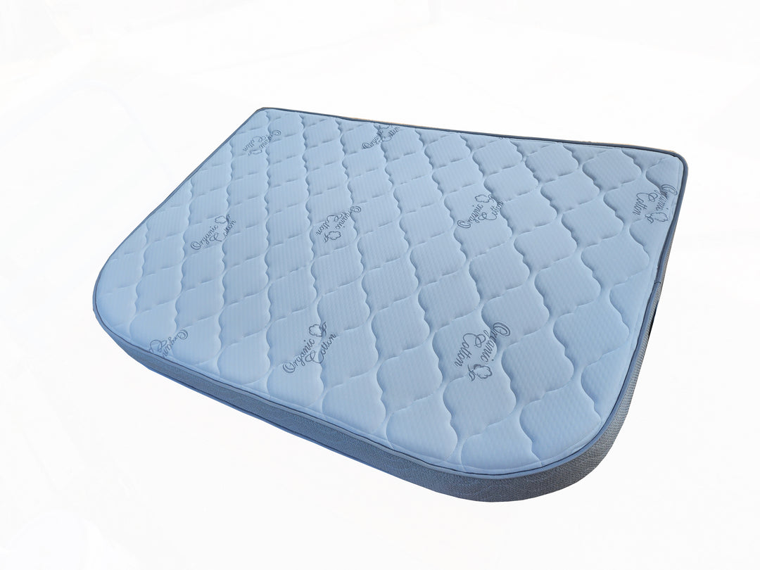 Casita dinette cushion mattress shell shown assembled as a finished RV mattress