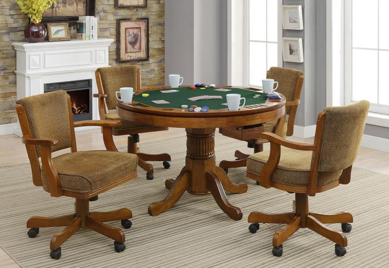 Mitchell - 5 Piece Dining And Game Table Set - Amber