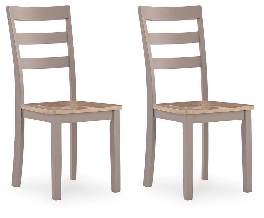 Harperfeld - Dining Room Side Chair (Set of 2) - Natural / Gray