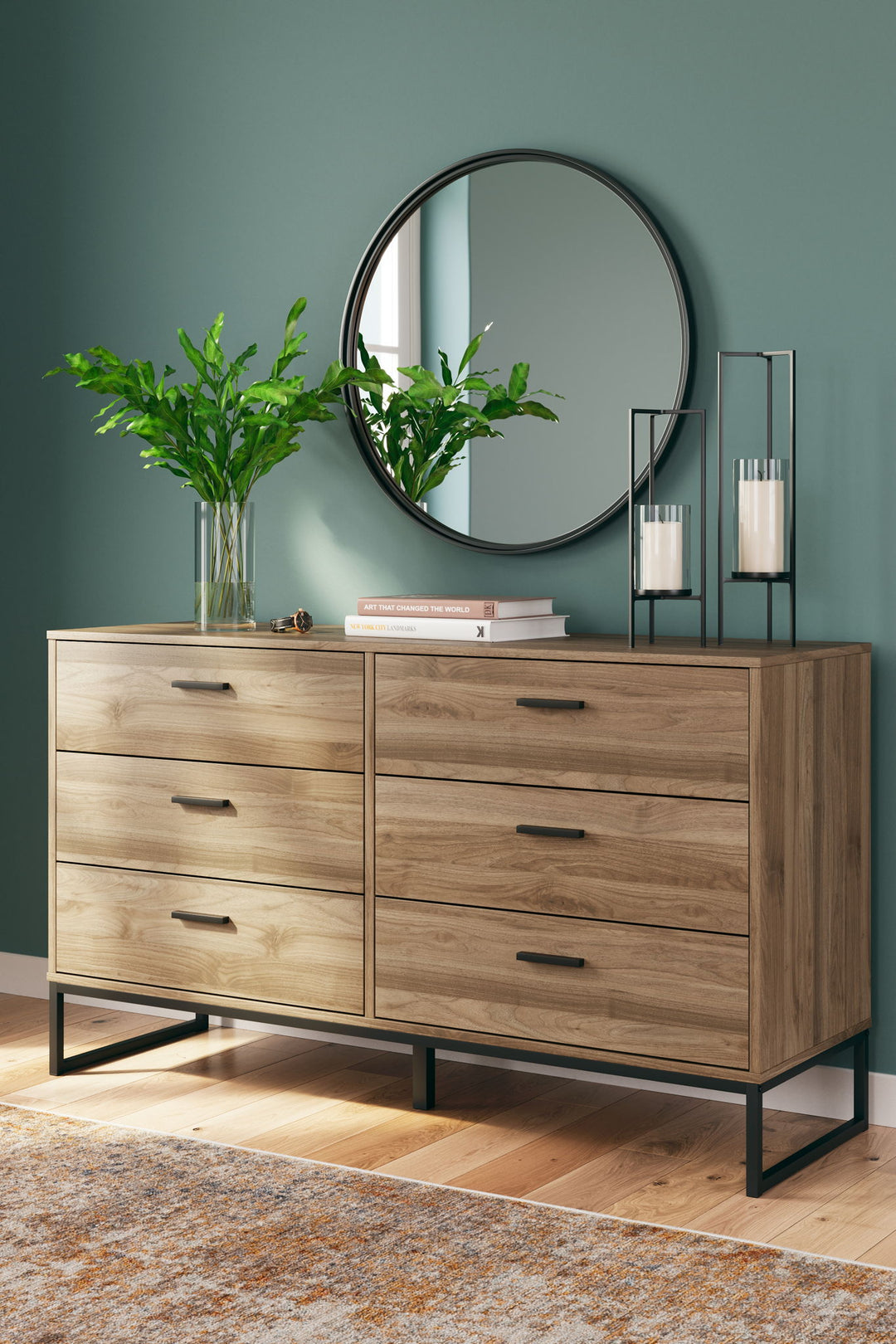 Deanlow - Six Drawer Dresser - Honey