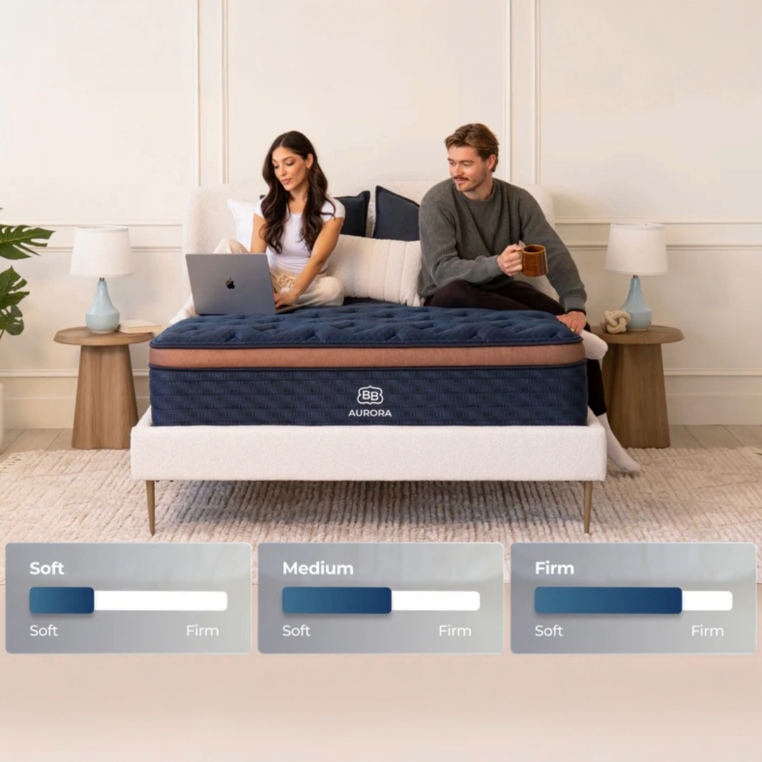 Brooklyn Bedding - Aurora Luxe Cooling - Firm, Med, Soft - On Display In-Store